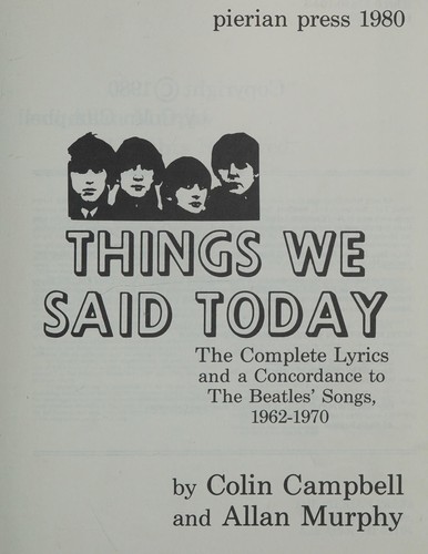 Things we said today