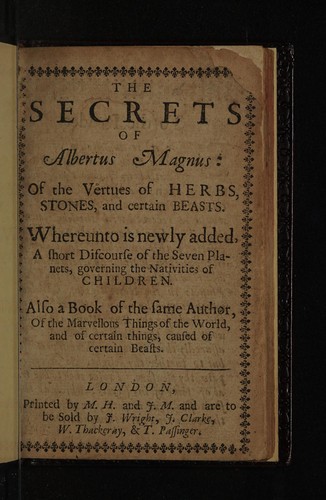 The secrets of Albertus Magnus