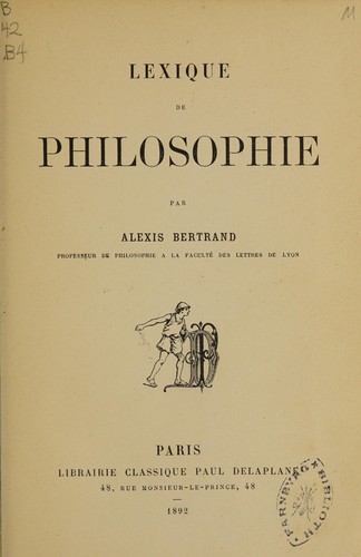 Lexique de philosophie