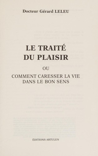 Le traité du plaisir ou comment caresser la vie dans le bon sens