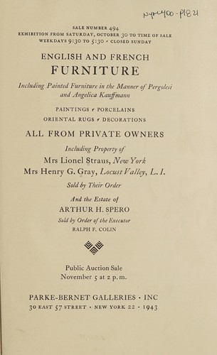English and French furniture