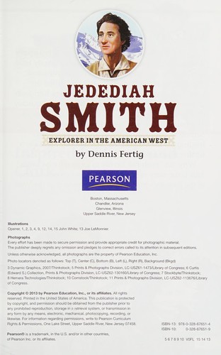 Social Studies 2013 Leveled Reader Grade 4 Chapter 9 on-Level : Jedediah Smith