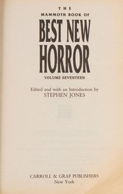 The mammoth book of best new horror