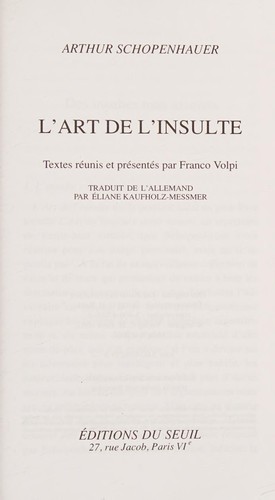 L'art de l'insulte