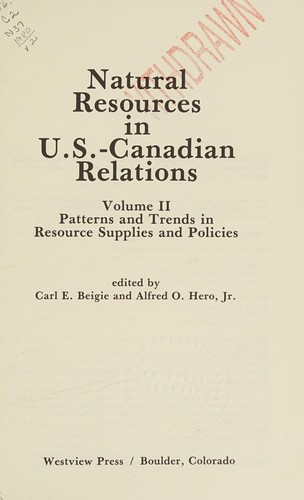 Natural Resources in United States-Canadian Relation