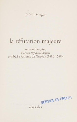 La réfutation majeure