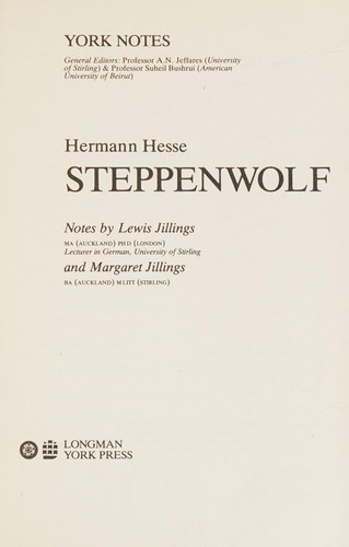 Hermann Hesse 'Steppenwolf'