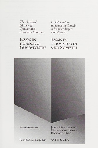 The National Library of Canada and Canadian libraries