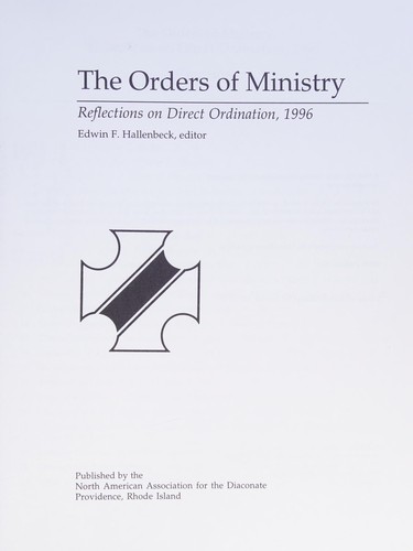 The Orders of Ministry