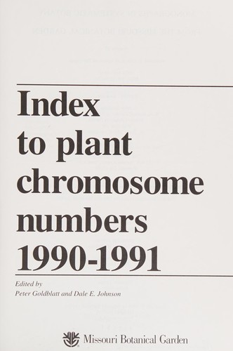 Index to plant chromosome numbers, 1990-1991