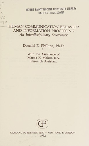 Human communication behavior and information processing