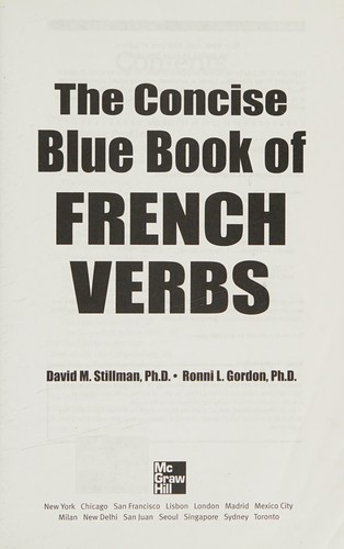 The concise blue book of French verbs