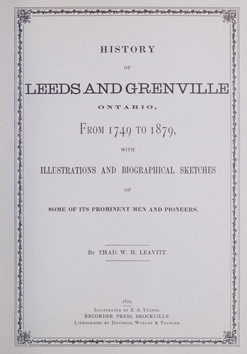 History of Leeds and Grenville