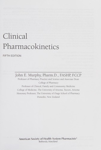 Clinical pharmacokinetics