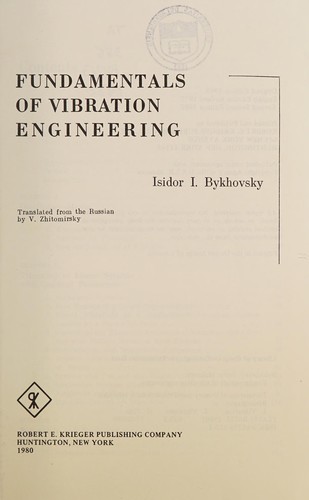 Fundamentals of vibration engineering