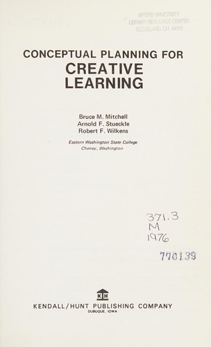 Conceptual planning for creative learning