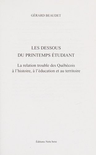 Les dessous du printemps étudiant