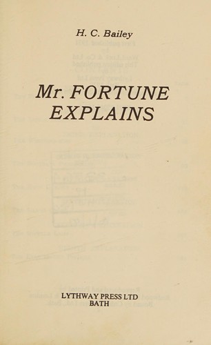 Mr. Fortune Explains