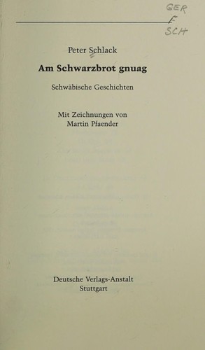 Am Schwarzbrot gnuag