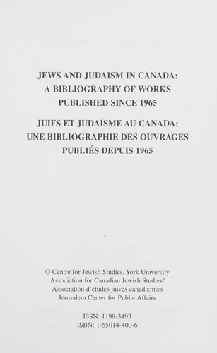 Jews and judaism in Canada