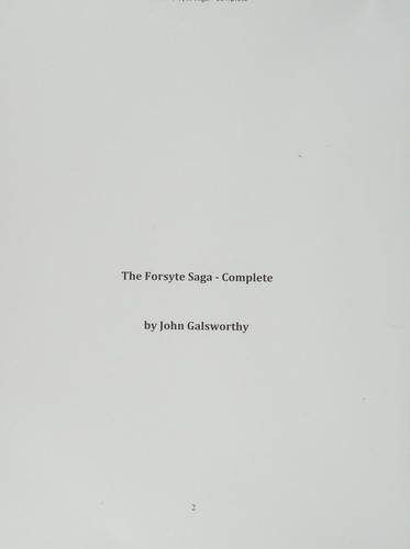 The Forsyte saga - complete