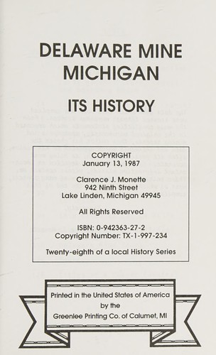 Delaware, Michigan, Its History