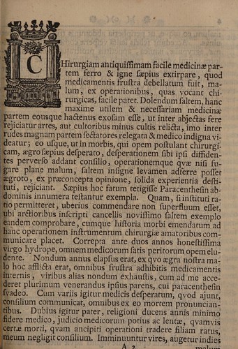 Programma quo praelectiones futuro semestri instituendas indicare, ememdatique instrumenti chirurgici trocar dicti schema cum curatione virginis hydropicae praemittere voluit