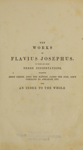 The works of Flavius Josephus