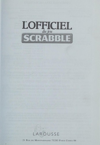 L'Officiel du jeu Scrabble