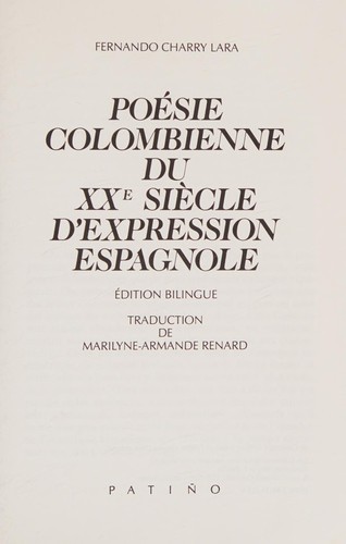 Poésie colombienne du XXe siècle d'expression espagnole