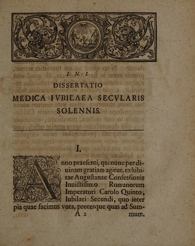 Dissertatio medica jubilaea secularis solennis de medicorum meritis in Augustanam confessionem