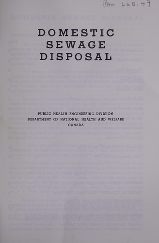 Domestic Sewage Disposal
