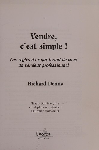 Vendre, c'est simple!