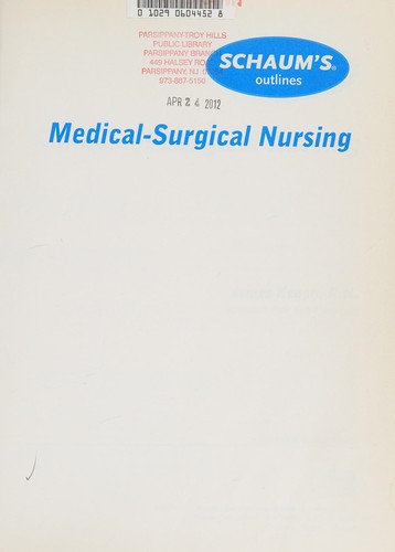 Schaum's outline of medical surgical nursing