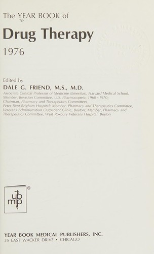 The year book of drug therapy 1976