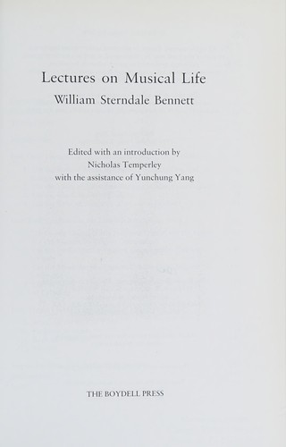 Lectures on musical life