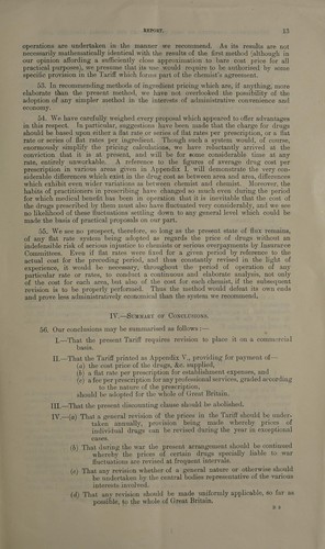 Report of the Departmental Committee appointed to consider the drug tariff under the National Insurance Acts