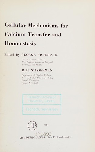 Cellular mechanisms for calcium transfer and homeostasis