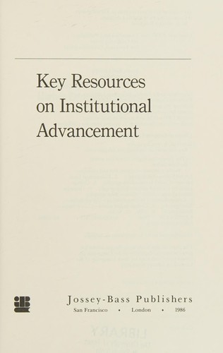 Key resources on institutional advancement