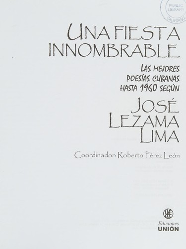 Una fiesta innombrable