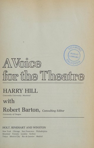 A voice for the theatre