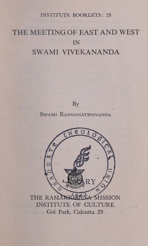The meeting of East and West in Swami Vivekananda