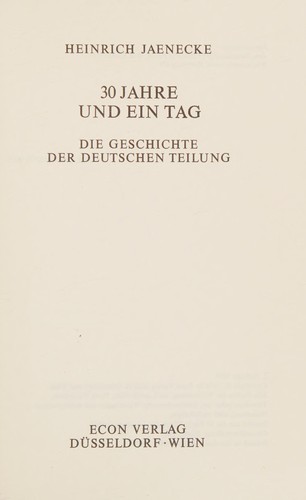 30 Jahre und ein Tag