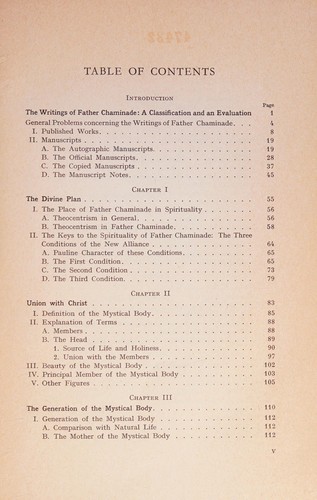 The Mystical Body of Christ according to the writings of Father William Joseph Chaminade