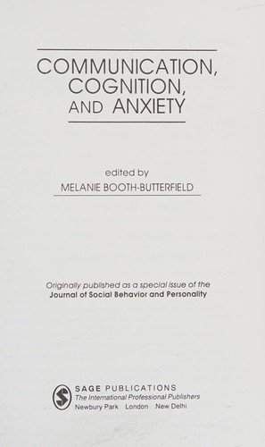 Communication, Cognition, and Anxiety