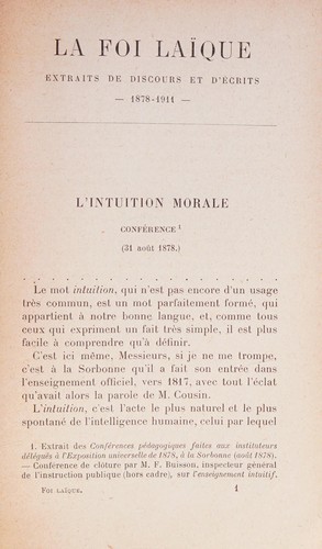 La foi laïque