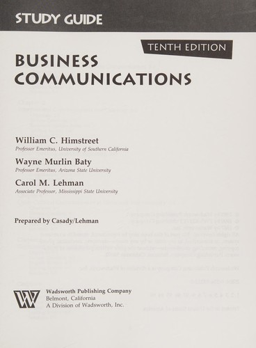 Business Communications Study Guide