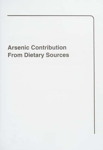 Arsenic contribution from dietary sources
