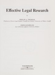 Effective legal research