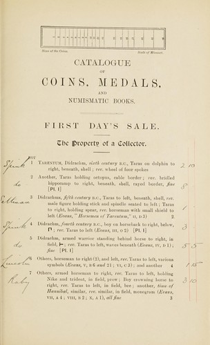 Catalogue of Greek, Roman, British and continental coins and medals, and numismatic books